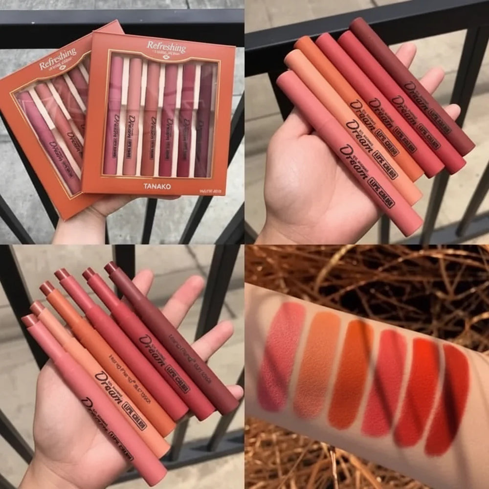 TANAKO Refreshing Matte Dream Lips - Pack Of 6 Tanako