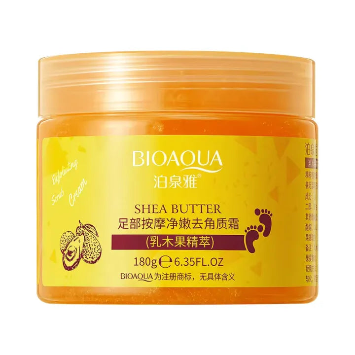 Bioaqua Shea Butter Foot Care Cream Massage Scrub - 180g Bioaqua