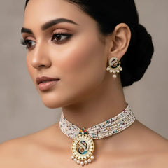 Peacock Choker Set Cosmia