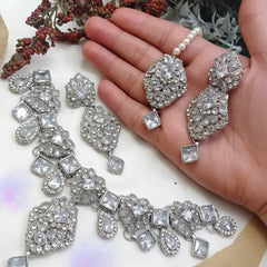 Antique Necklace Set - Stone Work Cosmia