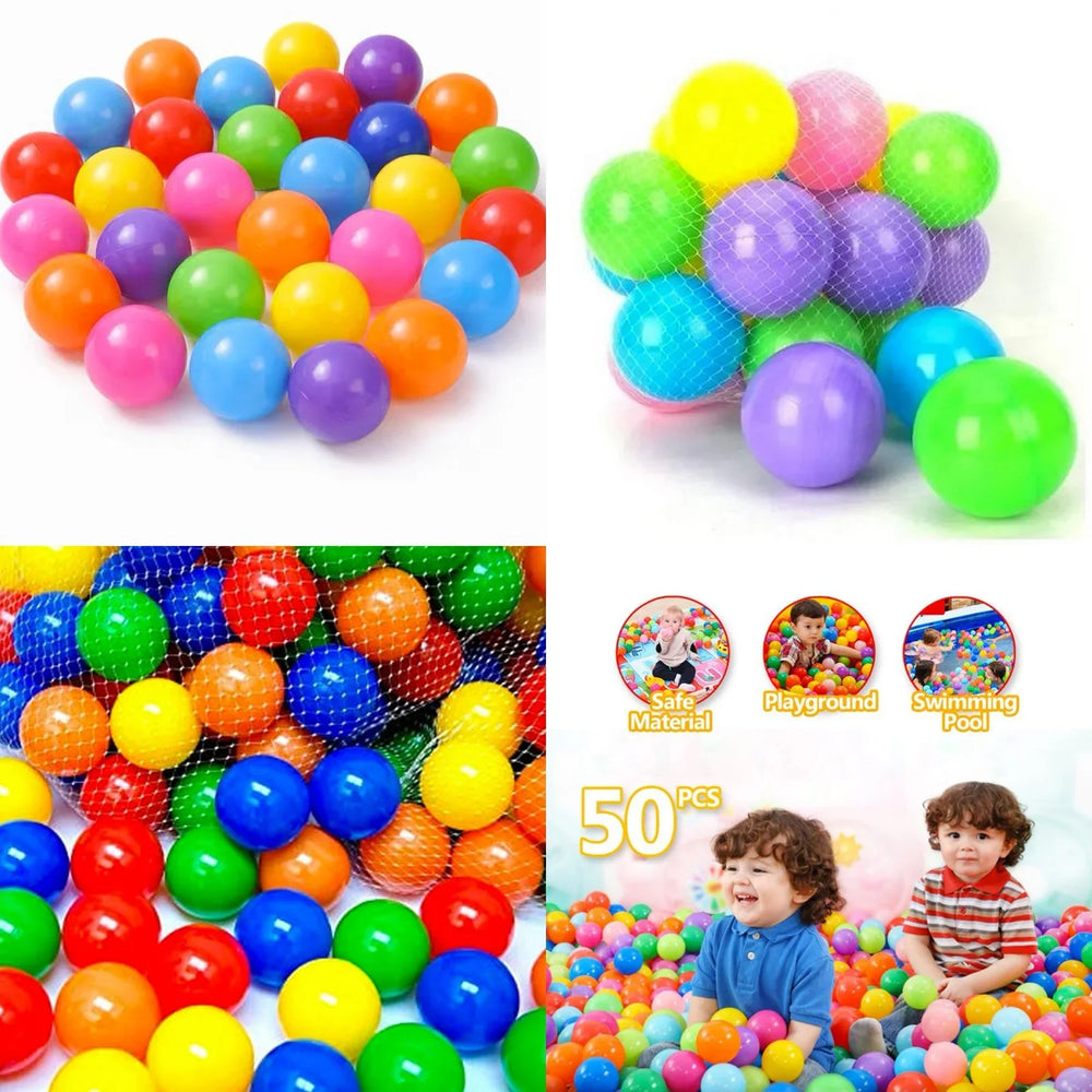 Colorfull Plastic kids Ball - 50 Pcs Cosmia.pk