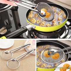 Stainless Steel Frying Tong With Strainer Cosmia.pk