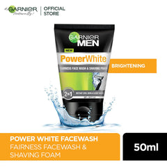 Garnier - Men Power White 2-in-1 Fairness Face Wash & Shaving Foam Garnier