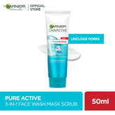 Garnier - Pure Active 3-in-1 Face Wash, Mask & Scrub Garnier