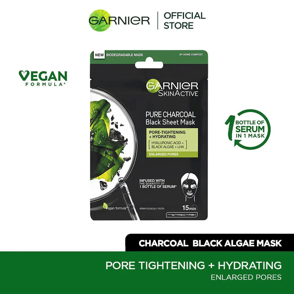 Garnier SkinActive Pure Charcoal Black Sheet Mask Garnier