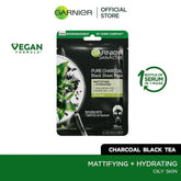 Garnier - Skin Active Pure Charcoal Black Tea Tissue Face Mask Garnier