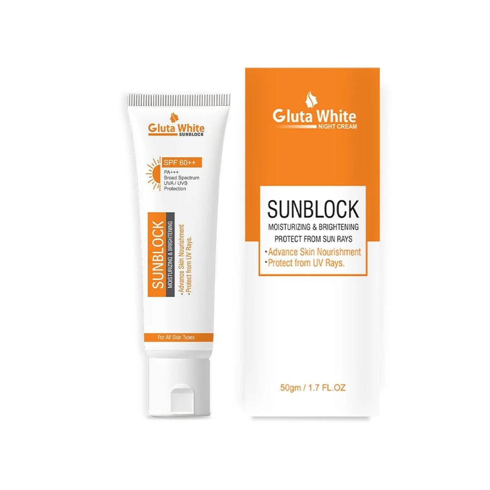 Gluta White Sun Block SPF-60 – 50gm Gluta White