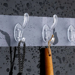 Self Adhesive Multi-Purpose 6 Transparent Hook Hanging Sticker Cosmia.pk