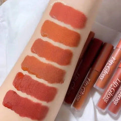 Heng Fang Silky & Lasting Matte Velvet Lip Gloss Set - 6Pcs Heng Fang