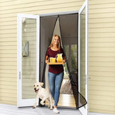 Hands-Free Retractable Magic Mesh Screen Door Cosmia.pk