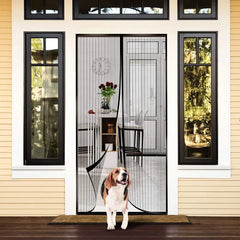 Hands-Free Retractable Magic Mesh Screen Door Cosmia.pk