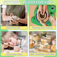 DIY Frog Electric Pottery Wheel Pretend Play Set Cosmia.pk