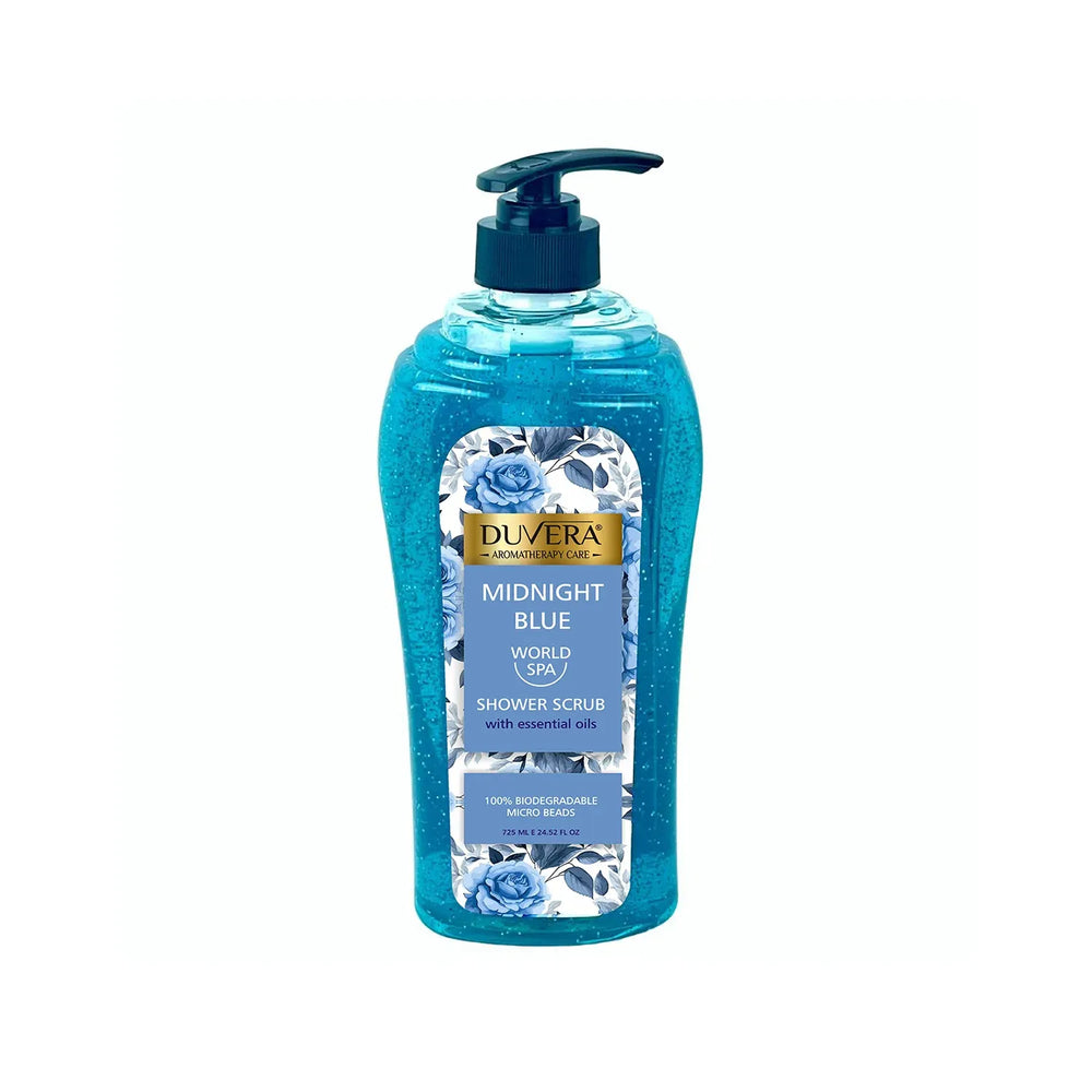 Shower Scrub Midnight Blue with Essentials Oils - 725ml Duvera