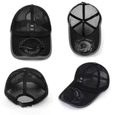 Sun Protection Breathable Mesh Hat with Cooling Fan Cosmia.pk