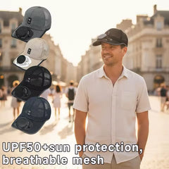 Sun Protection Breathable Mesh Hat with Cooling Fan Cosmia.pk