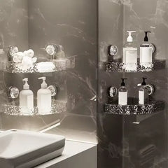 Bathroom Corner Shelf Wall Mounted Drain Rack Shower Shelf Cosmia.pk