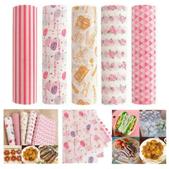 50 Sheets Heart Pattern Wax Paper – Each Cosmia.pk