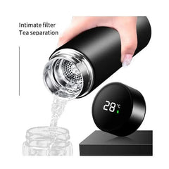 Smart LED Temperature Display Vacuum Insulated Water Bottle-Each Cosmia.pk