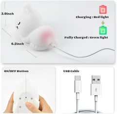 Cute Sleeping Cat Silicone LED Night Light Cosmia.pk