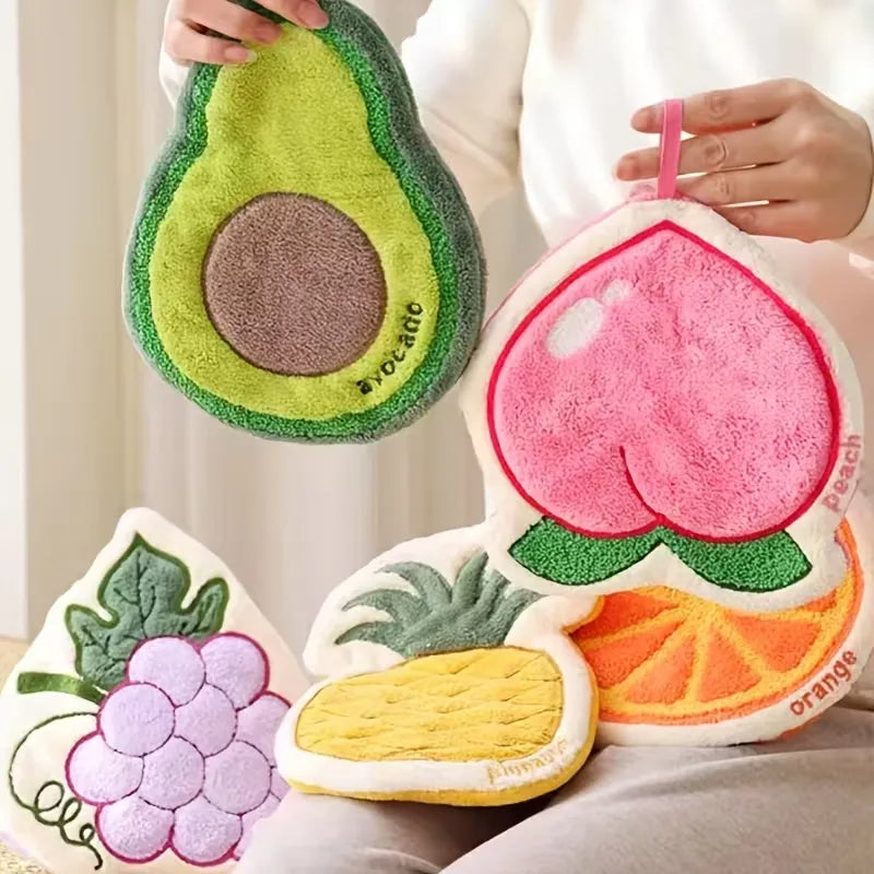 Hanging Fruit Shaped Microfiber Hand Towels for Kitchen - Each Cosmia.pk