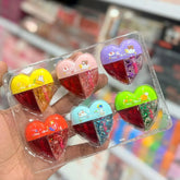 Mocallure Heart-Shaped Dual Lip Gloss & Glitter Pack - 6 Pcs Mocallure