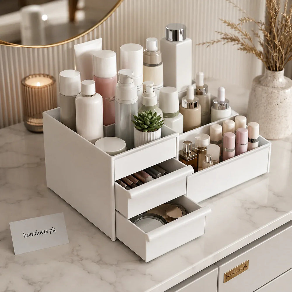 Multi-Functional Makeup Organizer with Storage Drawers Cosmia.pk