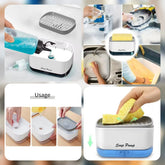 2-in-1 Dish Soap Pump Dispenser and Sponge Holder Cosmia.pk