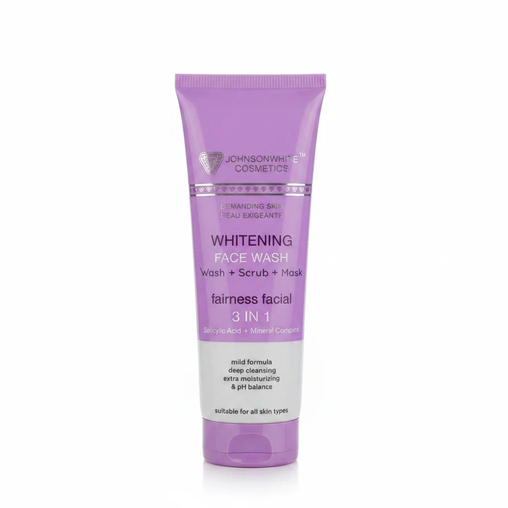 JohnsonWhite Cosmetics Whitening Face Wash – 100ml Johnson White Cosmetics