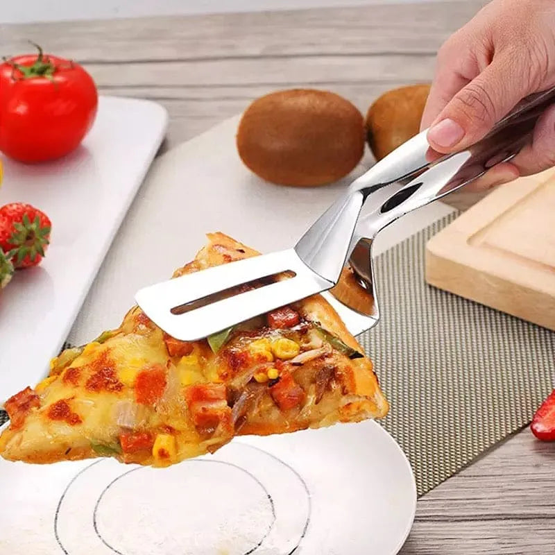 Stainless Steel 2-in-1 Cooking Spatula Tong-Each Cosmia.pk