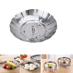 Stainless Steel Folding Expandable Vegetable Steamer Basket-Each Cosmia.pk