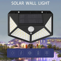 100 LED Solar Light Motion Sensor Outdoor Solar Lamp Cosmia.pk
