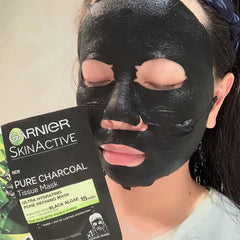 Garnier - Skin Active Pure Charcoal Black Tea Tissue Face Mask Garnier
