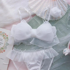 Cute Stylish Bow Style Padded Soft Bra Set Cosmia.pk