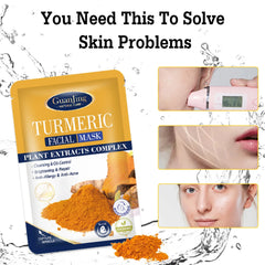 Guanjing Turmeric Plant Extracts Complex brightening Facial Mask Guanjing