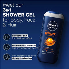 Nivea Men Sport 3-in-1 Shower Gel – 250ml Nivea