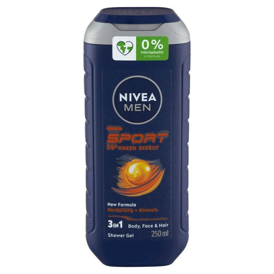 Nivea Men Sport 3-in-1 Shower Gel – 250ml Nivea