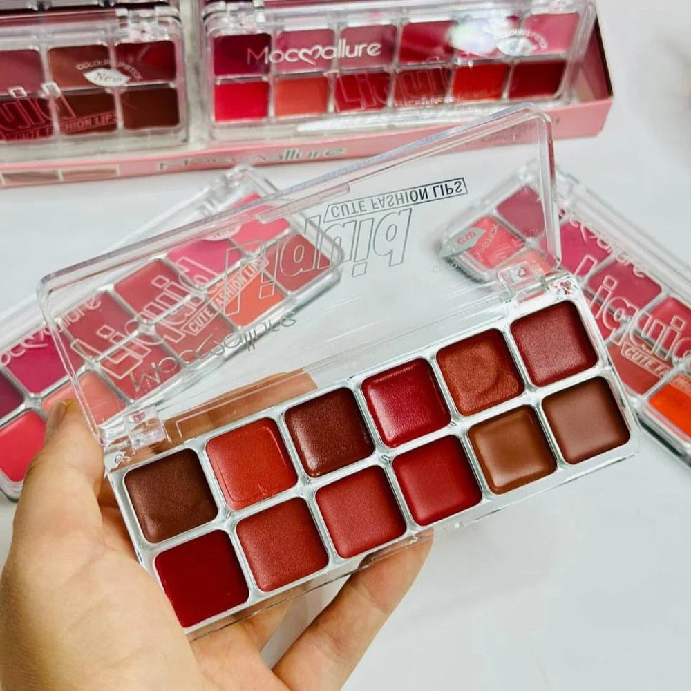 Mocallure Matte Cream Lipstick Palette - 12 Colors Mocallure
