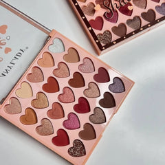 Any Lady Love Every Shade Heart-Shaped Eyeshadow Palette - 25 Colors Any Lady