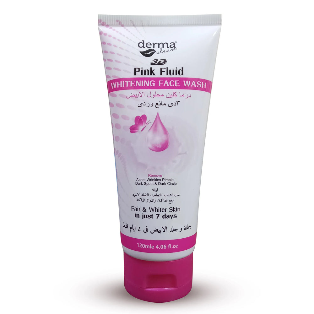 Derma Clean 3D Pink Fluid Face Wash - 120ml Derma Clean