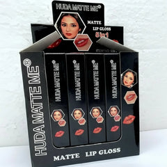 HUDA MATTE ME – Lip Gloss – 4 in 1 Huda Matte Me
