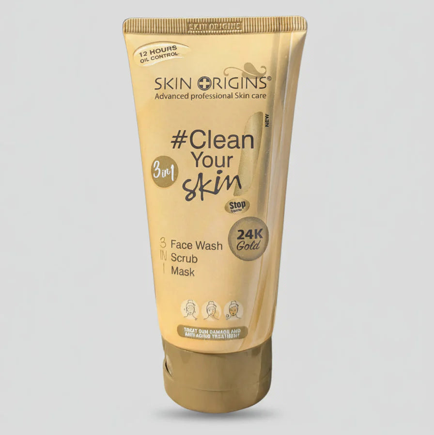 Skin Origins 24K Gold 3-in-1 Face Wash, Scrub & Mask - 100ml Skin Origins