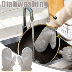 Gloves Wet/Dry Multi Dishwashing Rag Cleaning Multi Purpose Wire Cosmia.pk