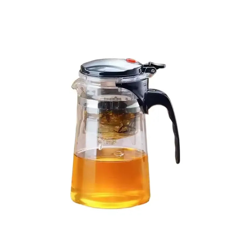 Effortless Tea Infuser Glass Teapot with One-Click Separation Elegant Cosmia.pk