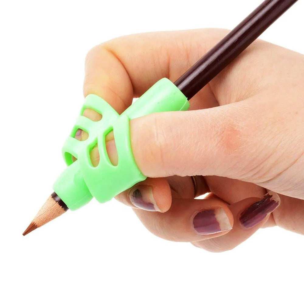 Children Pencil Holder Tools Silicone Two Finger Ergonomic Posture Cosmia.pk