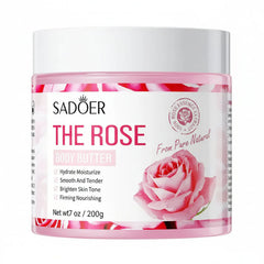 Sadoer Exfoliating Body Butter Cream Lotion Rose - 200g Sadoer