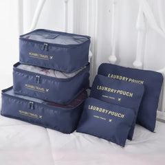 6pcs/Set Travel Storage Bag Portable Luggage Clothes Tidy Pouch Zip Toiletry Organizer Cosmia