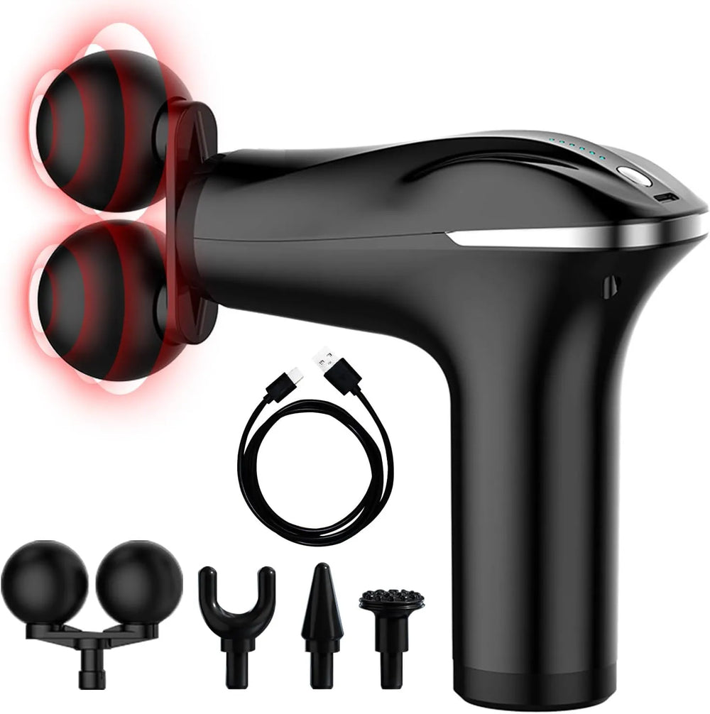Massage Gun Electric 5 in 1 Double-Headed Electric Massager Gun Full Cosmia.pk