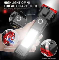 Multifunction 8in1 Portable Led Rechargeable Torch Flashlight Cosmia.pk