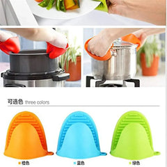 Silicone Pot Holder Pair Durable Pinch Mitts in Vibrant Color Cosmia.pk
