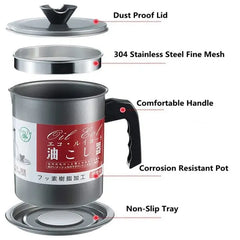 Stainless Steel Oil Filter Pot Cosmia.pk
